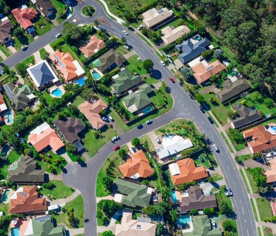 new houses top view